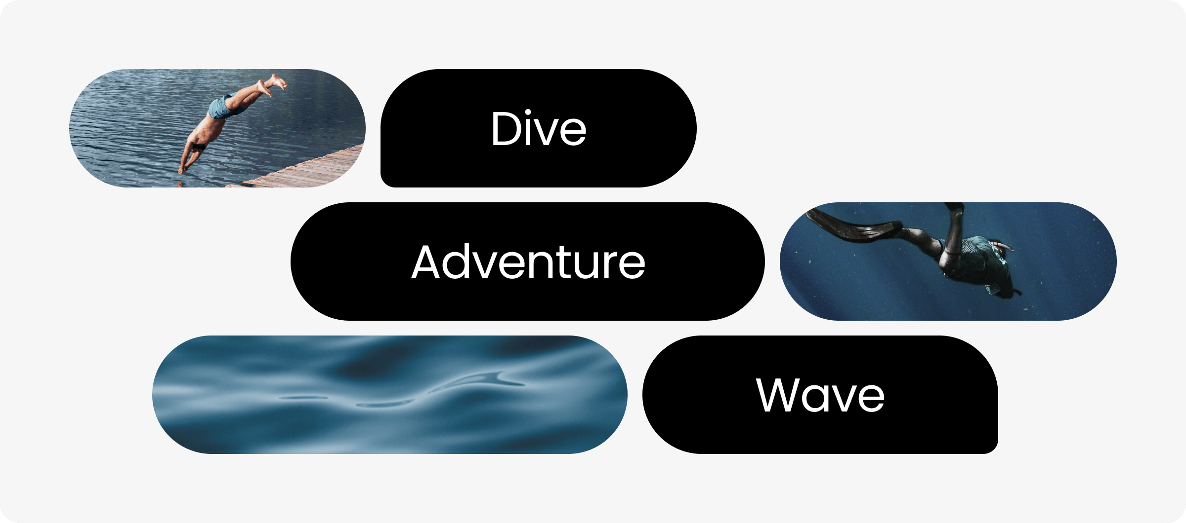 Taking cues from our youthful and adaptable corporate atmosphere, we've derived the motif of the 'ocean', and have positioned 'Dive into innoboost' as our principal slogan. The overarching design premise maintains a circular aesthetic, harmonious with innoboost's Corporate Identity (CI), yet we've transmitted a sense of 'water' via the backdrop and interaction mechanisms, evoking the impression of surging waves.